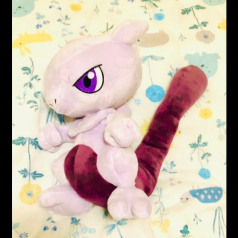 Big Headed Chibi MewTwo Pokemon Plush Doll